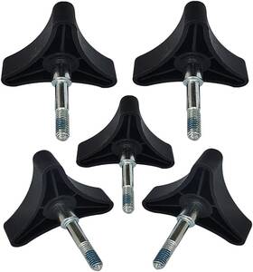 2023 445053351373 Medline 5pcs Universal Walker Knob Replacement - Aluminum 3 Point For Folda