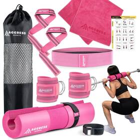 B0clv4llbc Aggress Sports Barbell Pad Set For Hip Thrusts Lunges Bench Press - Pink B0clv4llbc Aggress Sports Barbell Pad Set For Hip Thrusts Lunges Bench Press - Pink