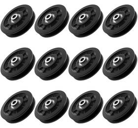 B0d2bd4c5m Anobeyi 90mm Nylon Bearing Gym Pulley Wheel 12pcs Black Exercise Cable