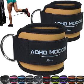 B0dckbxfp7 Aoho Mooon Adjustable Ankle Straps For Cable Machines Women Gym - Comfortable Pa