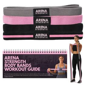 Arena Strength 702868426366 Long Fabric Full Body Resistance Bands Set Of 4 And Pull Up As