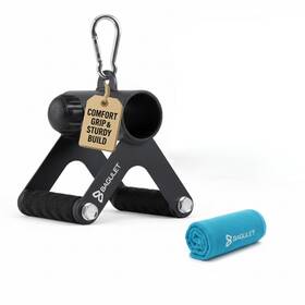 Nw-bt-131 Bagulet V Bar Attachment Row Machine Lat Pulldown Landmine Handle Soft Grip Blac