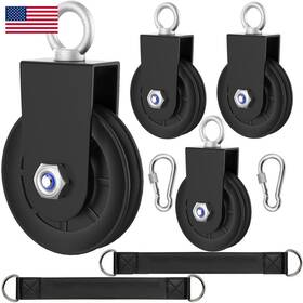 B09lz3rw2w Besteel 4 Pack Gym Nylon Cable Pulley Wheel 3.5 In/90 Mm 360 Degree Rotation