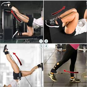 Yjs00177  Bioamy Adjustable Padded Ankle Straps Wrist Cuffs For Cable Machine Workout