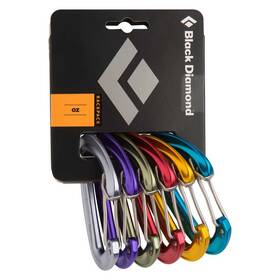 Bd3810550000all1 Black Diamond Oz Rackpack 6-pack Set Of Rock Climbing Wiregate Carabiners For