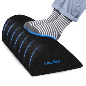 Mpn-cb0003-0bl-s Cloudbliss Foot Rest For Under Desk At Work Office Accessories With Soft Foam And W