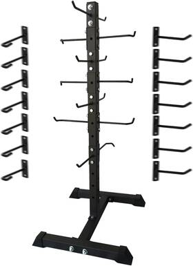 Duo-41 Dolemoduo Cable Attachment Rack For Lat Pull Down Bar Hd Home Gym Storage Black