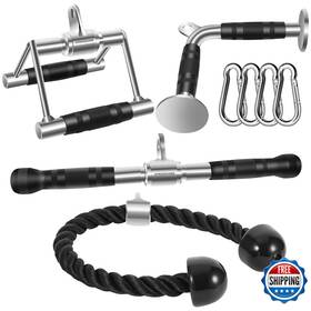 Dynasquare B08kxkyyzf Tricep Press Down Cable Machine Attachment Body Building Lat