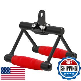 B0d61v1j7x E.t.energic E.t. Double D Row Handle With Pu Grip - Cable Machine Attachment