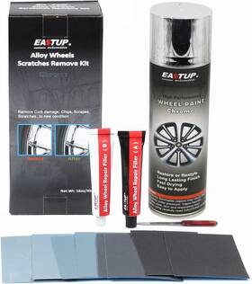 202307 Eastup Alloy Wheel Repair Kit Rim Scrapes Scratches Remover Chrome