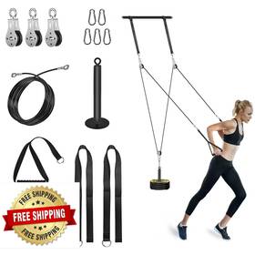 B0b3hdy5nc Faspup Weight Cable Pulley System Gym Attachments Home Workout Triceps Biceps Lat Pulld