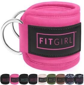 B07vlbql52 Fitgirl Ankle Strap Pair Cable Resistance Bands Workout Cuffs Home Gym Glutes Ki