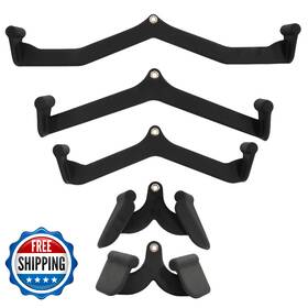 B0fxft9yb7 Fitvids 5pc Lat Pulldown Attachments Set Cable Machine Rowing Bar Back Bi