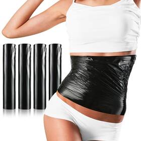 B0cg4dqbx8 Gersoniel 4 Rolls 60 Meters Black Osmotic Plastic Body Wrap Workout And Sweat En