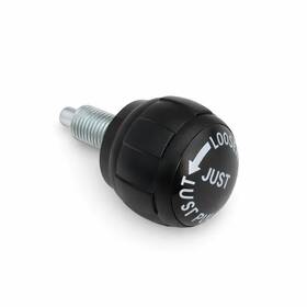 Hydra Fitness Exchange 615827220618 Seat Pop Pin Knob Size 1 Inch Thread M16 - Dia 5/16 -thread Length 0.1 Black