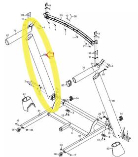 355548 Icon Health & Fitness Nordictrack C 100 220i C100 T 6.5 S 6.5z Treadmill Left Upright