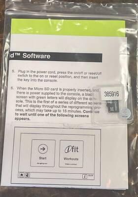 385916 Icon Health & Fitness Nordictrack Comm. 1750 And 5800 Treadmill Console Reprogram Micro Sd Card