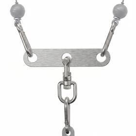 B16719 J Bryant Stainless Steel Double To Single Pulley Adaptor Plate With Swivel For 3-hole