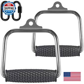 B0bbpwwprs Kipika D-handle Cable Attachment Gym Handles Soft Grip 2-pack 360 Swivel