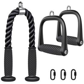 B0crssml2w Kipika Tricep Pull Down Attachment Cable Machine Home Gym Fitness Rope Handles