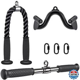 B0d2k8bfm7 Kipika Tricep Pull Down Rope Attachment Home Gym Cable Machine Pulley System