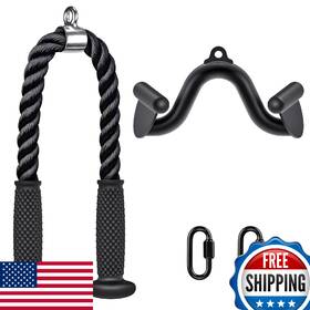 B0d2kq48d5 Kipika Tricep Pull Down Rope Attachment Cable Machine Home Gym Pulley System