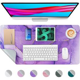 Laokiiy 737706199850 Desk Mat Dual Leather Sided Desktop Pad For Office And Home Ideal Large