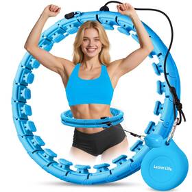 B0b1d4tq5h Leann L Fe U1-30 Knots Weighted Hula Hoop Magnetic Lock 19 Inch -61 Waist