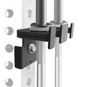 B0g1rl628s Lights Mountain Dual Barbell Holder For 3x3 Inch Power Rack No-drill Mount Steel Hanger Foam
