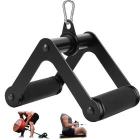 Lovind M0-s1v5-0mm5 Double D Row Handle Lat Pulldown Attachments 1.3 Inch Black