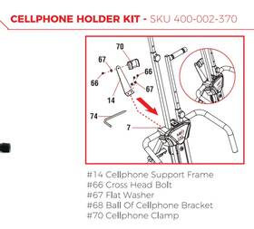 400-002-370 Maxiclimber Xl 850015108426 Cell Phone Support Kit Replacement Part #400-002-370 New