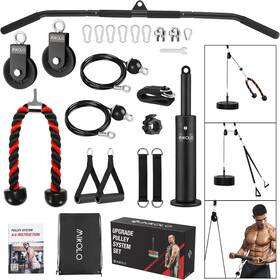 Mikolo 445028992914 Upgraded Weight Lift Pulley System - Lat Attachments With Adjustab