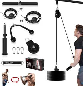 Qjb2.0 Mikolo Fitness Lat And Lift Pulley System Dual Cable Machine 70ftft 90ftft