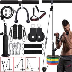 Monfasye B09v7kg6kn Cable Pulley System For Home Gym Adjustable Lat Pulldown And Lift Kit