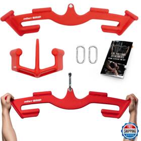 B0fc1y5fm2 Most Grip Lat Pull Down Bars Set - 8 Ergonomic Handles Triangular Stability