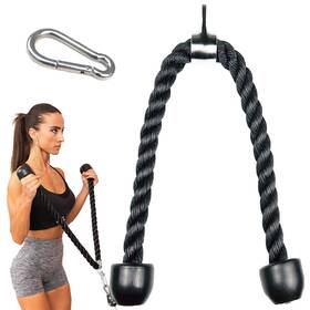 Kf-155 Muscleforge Tricep Rope Pull Down Attachment 47 Inch Extra Long Gym For Pulley