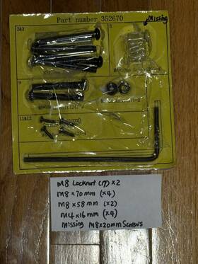 21917.2 Nordictrack 352670 Hardware Missing M8x20mm For Gx2.7u Exercise Bike