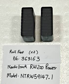 Ntrw59147.1 Nordictrack 363157 Qty 2 Rail Feet P/n 363163 For Rw200 Rower Model#