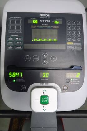 C776i Precor Cp487 Upright Stepper Climber Display Console Panel Start Button