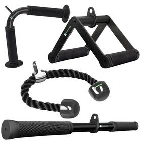 B0cr7j8t75 Qparvers Cable Machine Attachment Set Lat Pulldown V-handle Tricep Rope Straight Bar