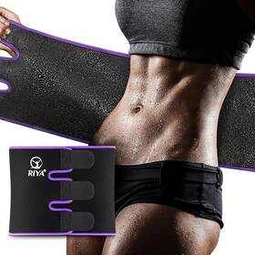 B08th2tqch Riya Waist Trimmer Sweat Belt For Women And Men - Adjustable Trainer Band
