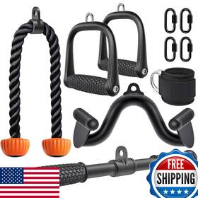 Seleware B0cwnn8kq8 Heavy-duty Cable Machine Attachments - 36 Tricep Rope 18 Lat Pulldown