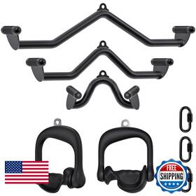 B0d7hbfppf Seleware Multifunction-grip Lat Pull Down Bars With Ergonomic D Handles Heavy Duty