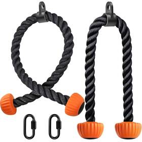 B0dn9yq1vr Seleware Triceps Rope Cable Attachment 28 Inch 36 With Non-slip Rubber Ends Orange