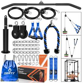 B0b41rdssh Sertt Home Gym Pulley System Tricep Lat Pulldown Bicep Workout - 80lbs Load