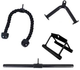 B0cdysswxm Signature Fitness Fitvids Tricep Press Down Cable Lat Pulldown Weight Machine Attachments 4-pc