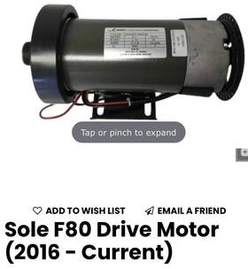 Sole Motor2016-currentg080608a F80 Treadmill Drive