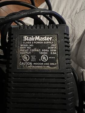 Stairmaster 24381a Low Voltage 2-pin 12v Dc Power Supply Model # Ps7