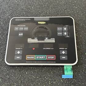 Technogym Sw0007633aa-us Jog Treadmill Console Keyboard Front Panel