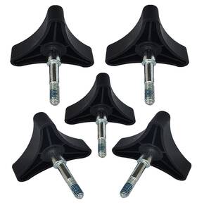 Toeloioh 715393590426 Medline 5pcs Universal Walker Knob Replacement - Aluminum 3 Point For Fo
